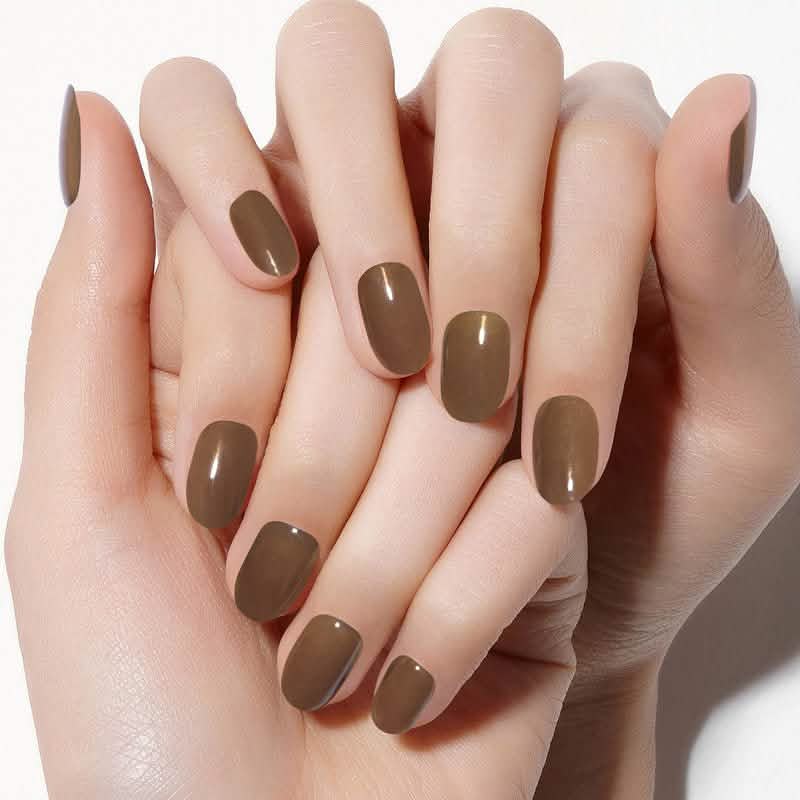 Glaze Semi-Cured Gel Nail: ZMC234N Brown Syrup