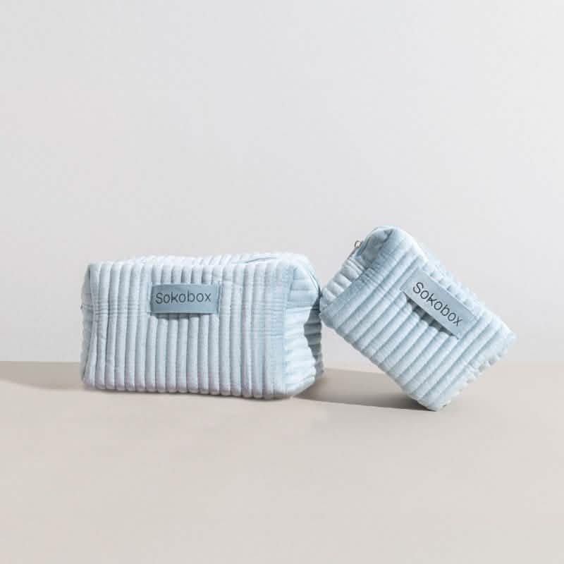 Cosmetiquero con cremallera Terciopelo M - Sokobox