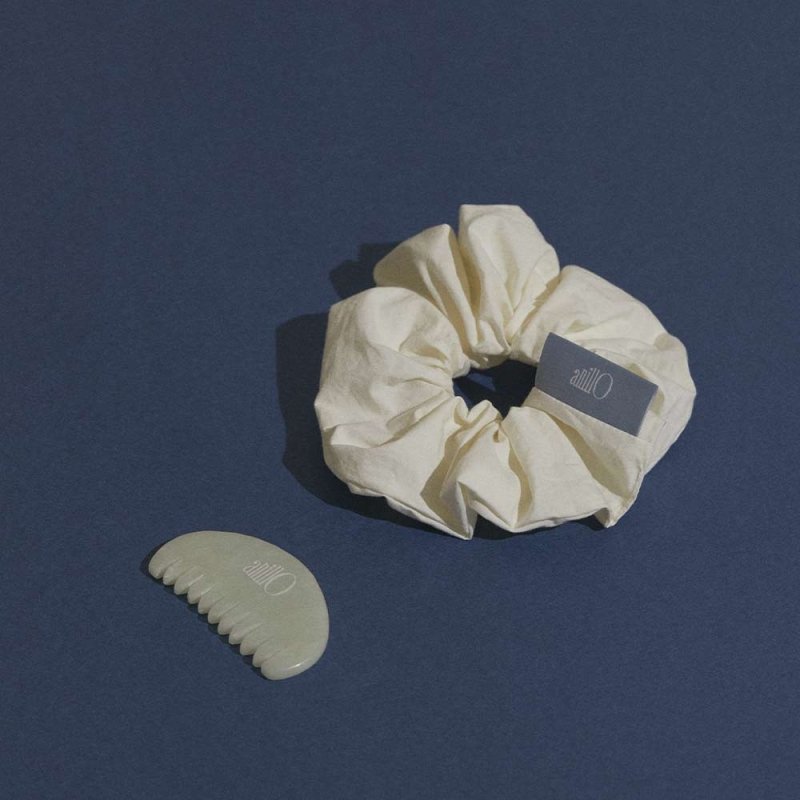 Cream Cotton Hair Scrunchie - Sokobox