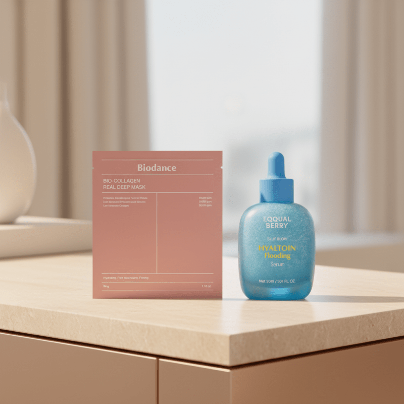 Kit Hidratación 2 Pasos | Bio-Collagen Mask + Hyaltoin Flooding Serum - Sokobox