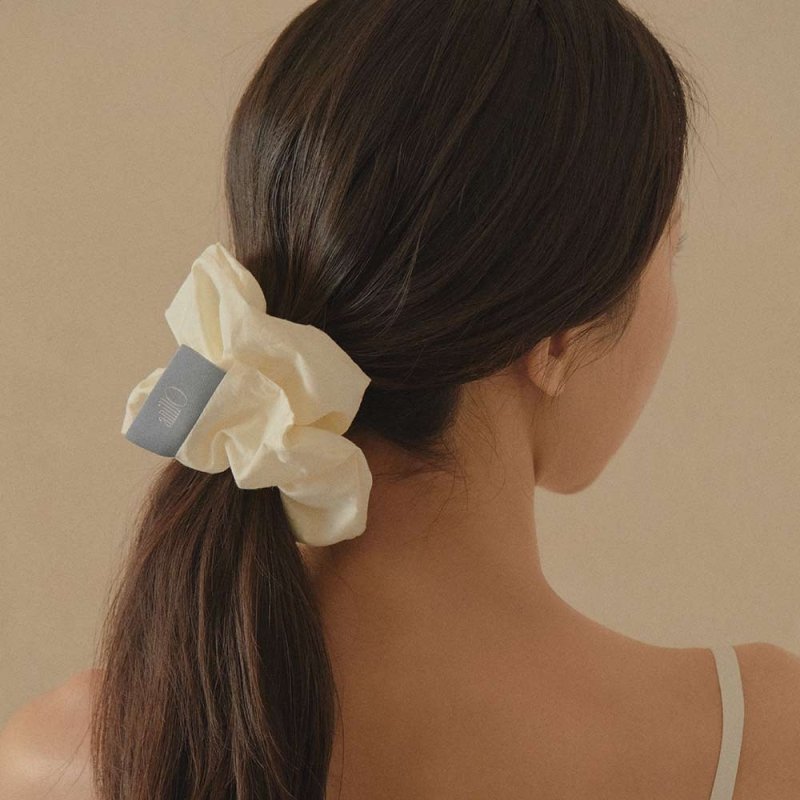 Cream Cotton Hair Scrunchie - Sokobox