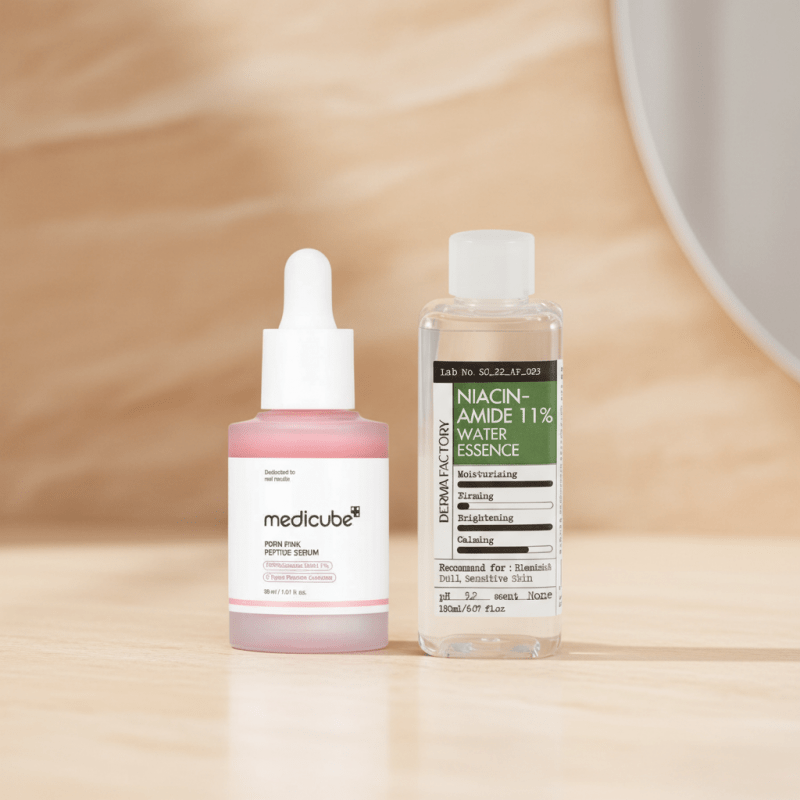 Dúo Glass Skin | PDRN Péptidos + Niacinamide 11% Essence - Sokobox