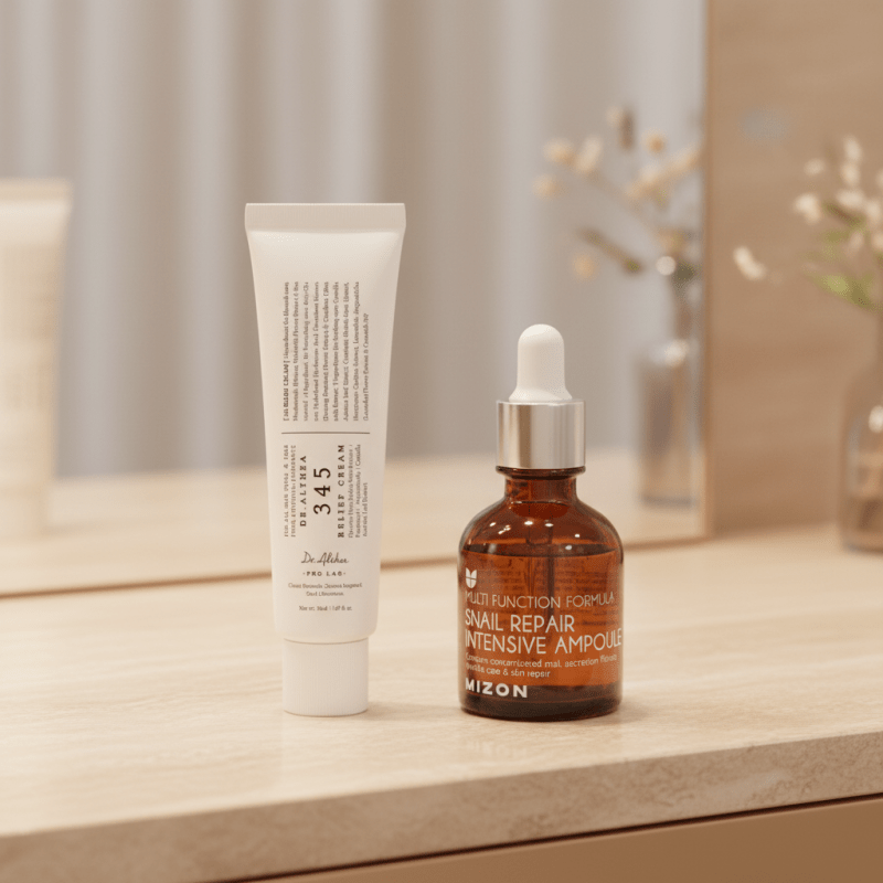 Kit Reparación Intensiva | 345 Relief Cream + Snail Repair Ampoule - Sokobox