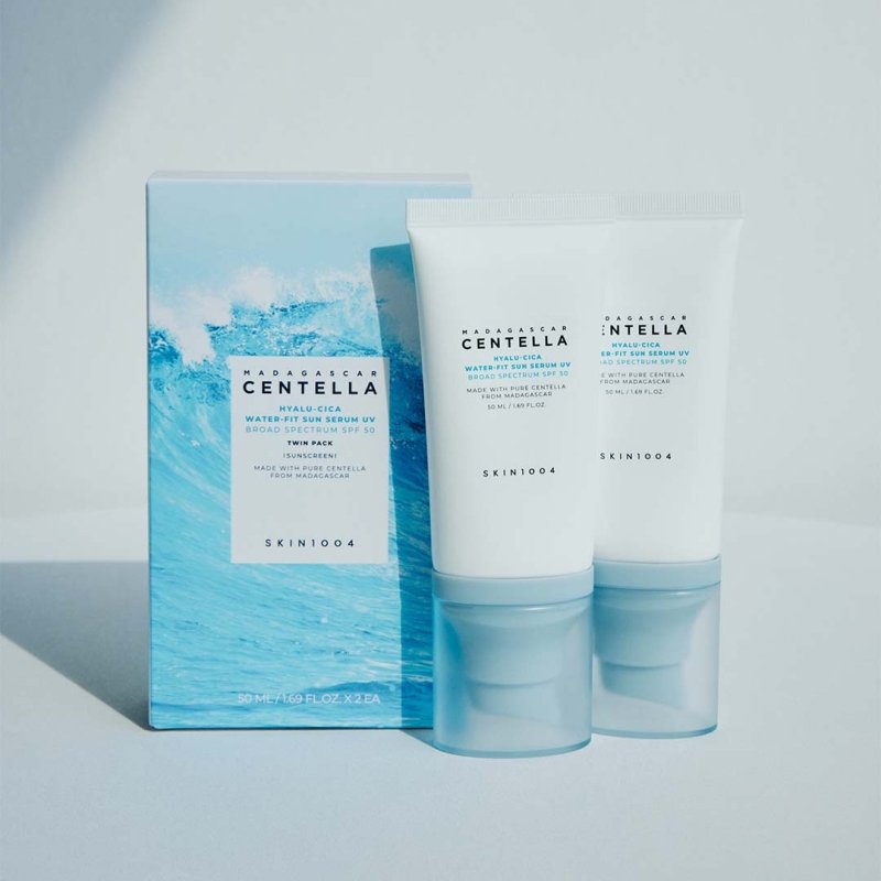 Madagascar Centella Hyalu-Cica Water-Fit Sun Serum Twin Pack - Sokobox
